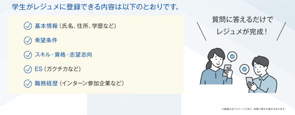 新しいリクナビの特徴(レジュメ機能)